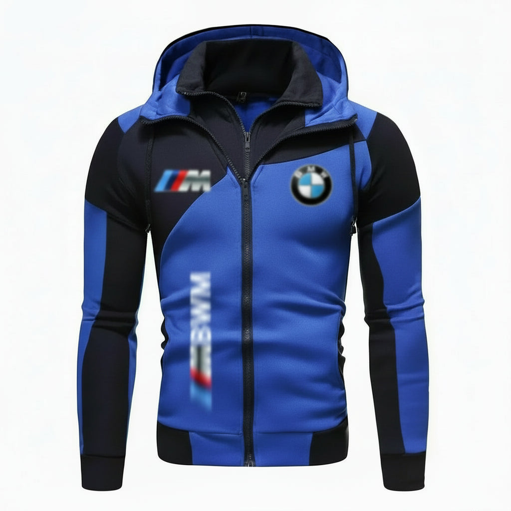 Men's Motorcycle Style Cotton Sweatshirt BW