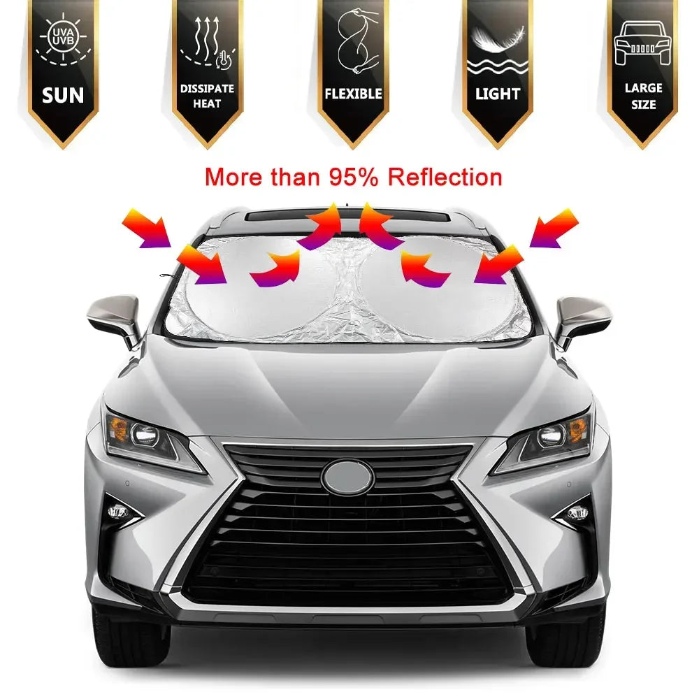 Large Reflective Car Windshield Sunshade