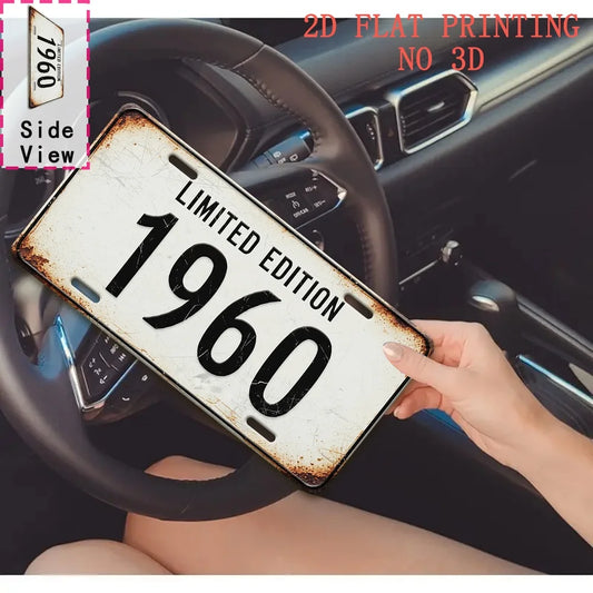 Retro 1960 Aluminum Sign Decor