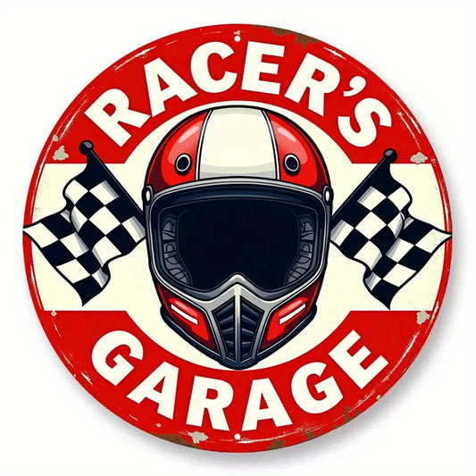 Vintage Racer Garage Metal Sign