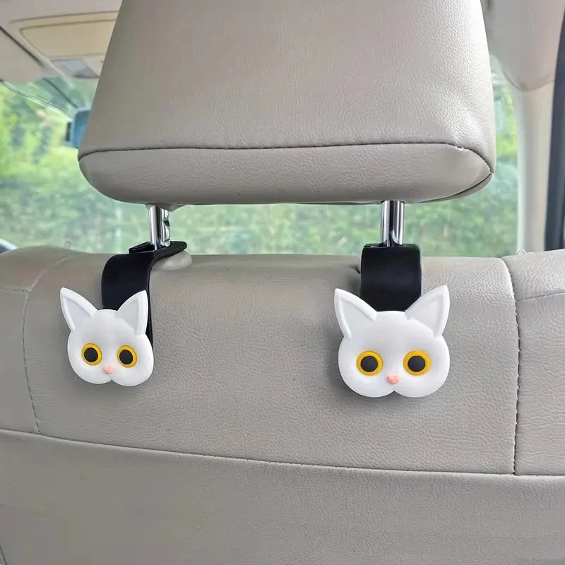 Cute Cat Car Headrest Hooks