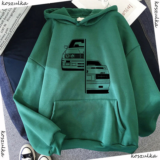 M3 Car Hoodies Fashion BW