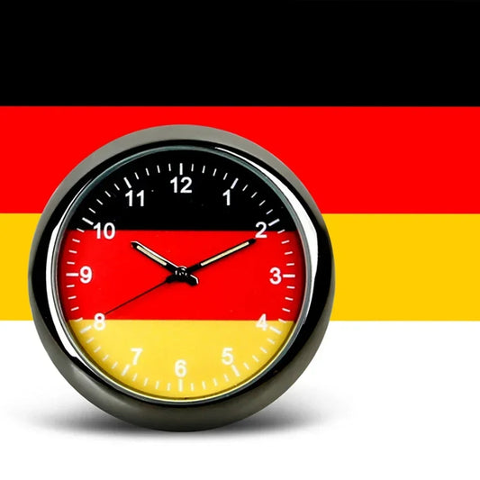 Car Dashboard German Flag Quartz Clock