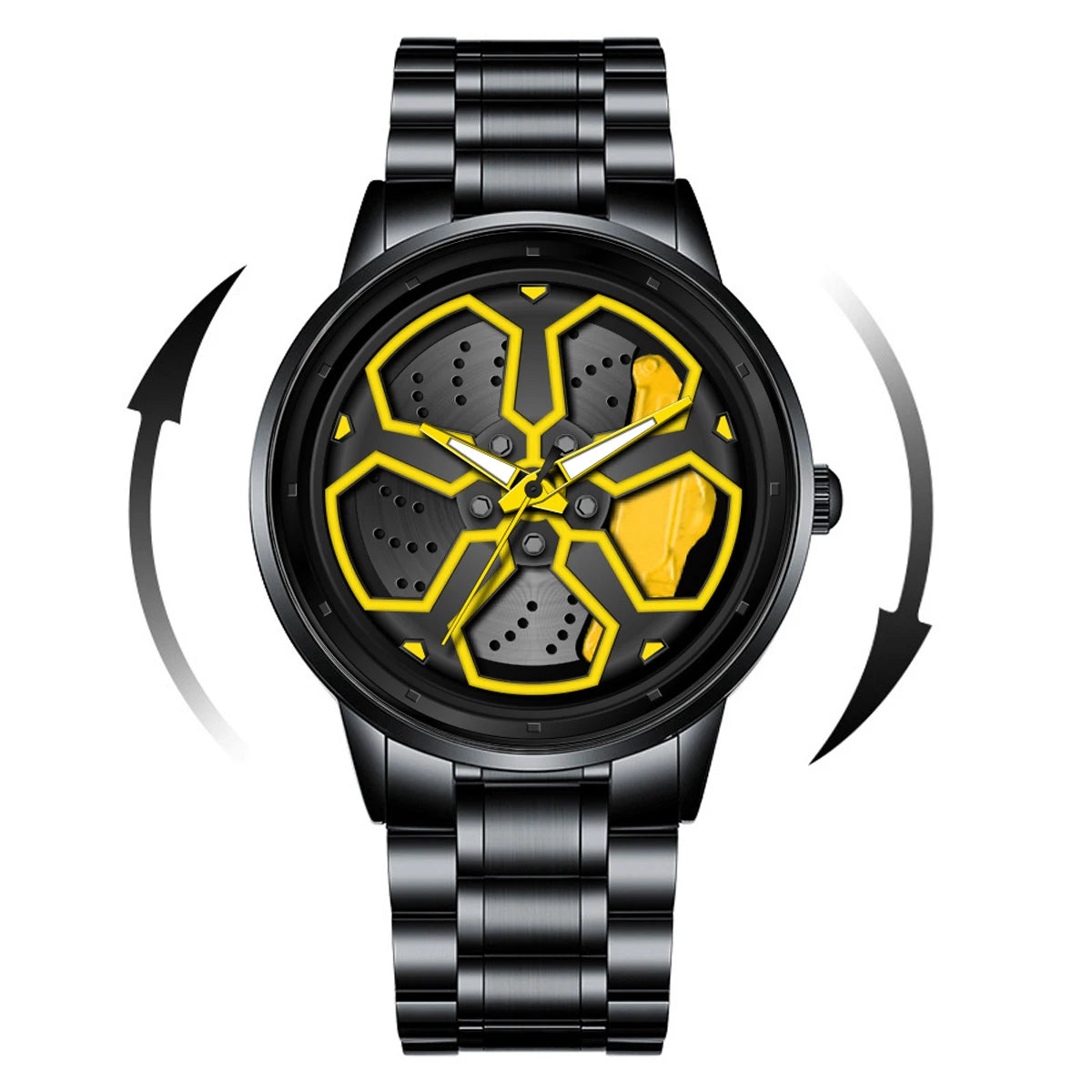 3D Spinning Rim Motorsport Watch