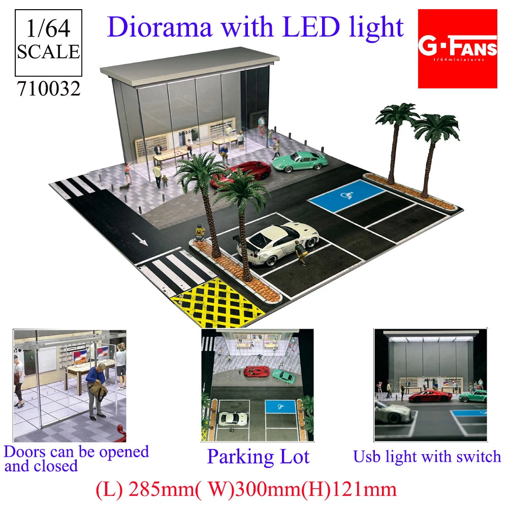 1:64 Scale Garage Diorama with LED