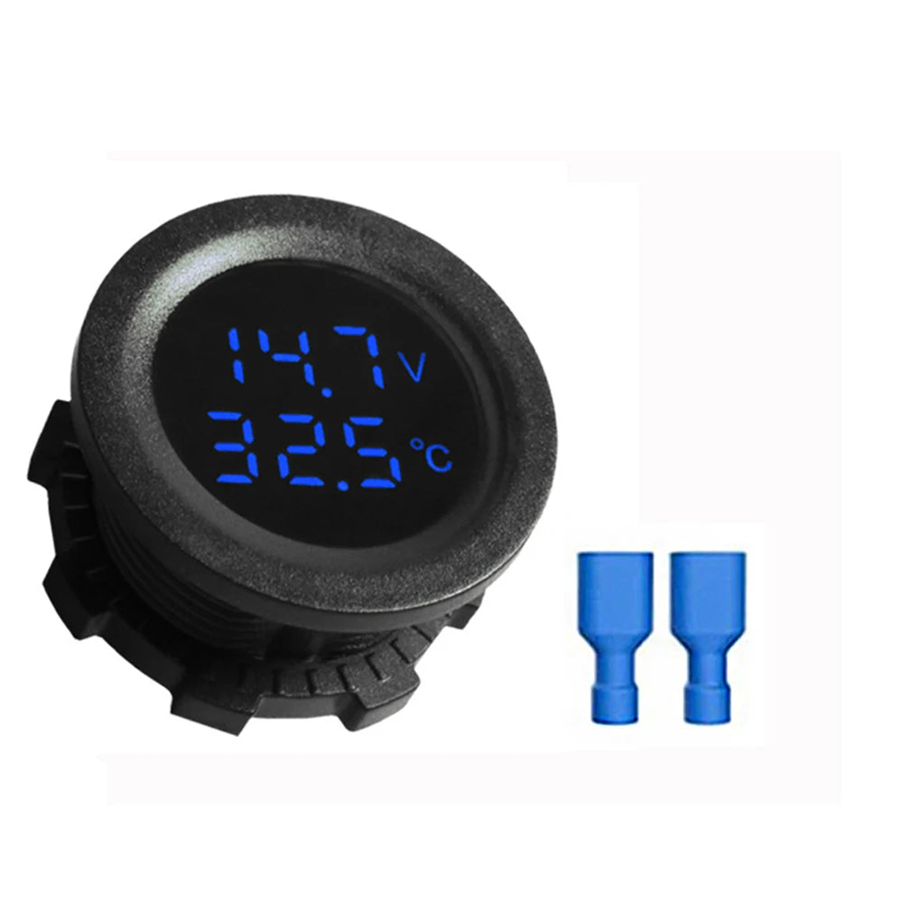 LED Voltmeter Thermometer
