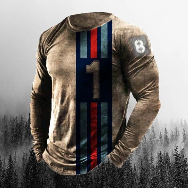 Flags Model Long Sleeve T-Shirt