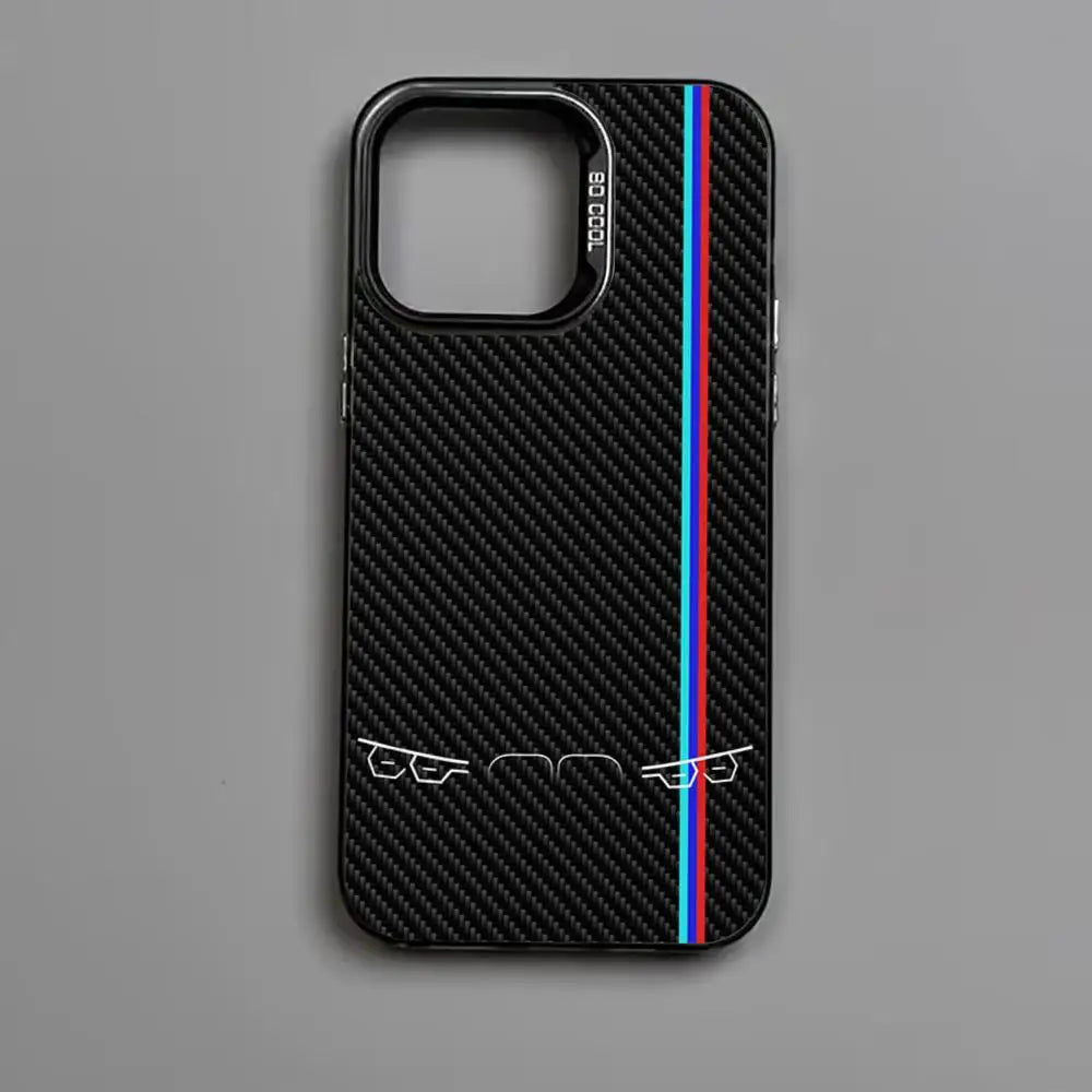 Coque et skin iPhone en fibre de carbone pour lumières de voiture cool