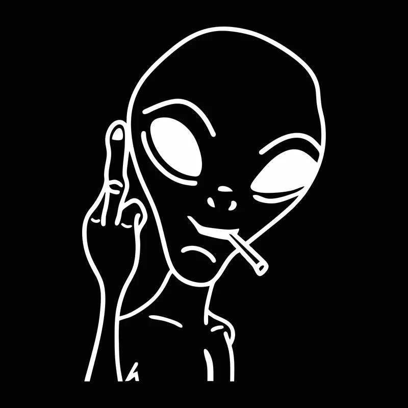 Autocollant de voiture fumeurs extraterrestres