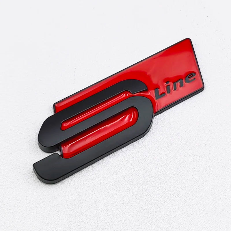 3D Metal S Line Badge Decal