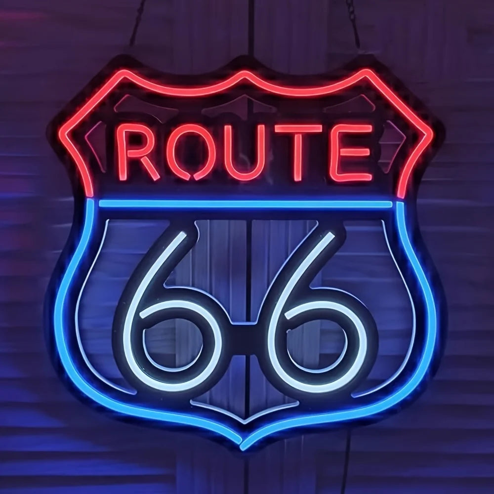 Route 66 Decor Neon Sign