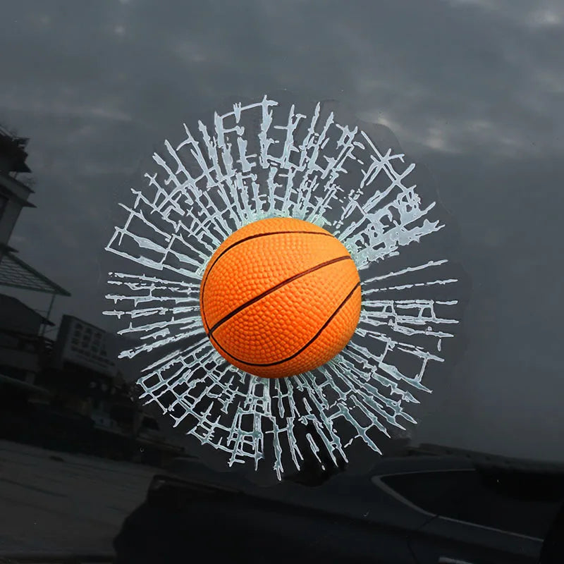 3D Sports Ball Crack Sticker