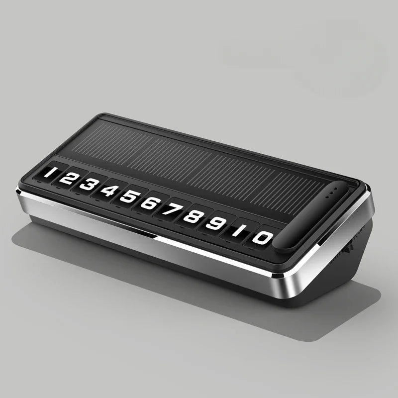 Solar LED Car Temporary Parking Number Plate