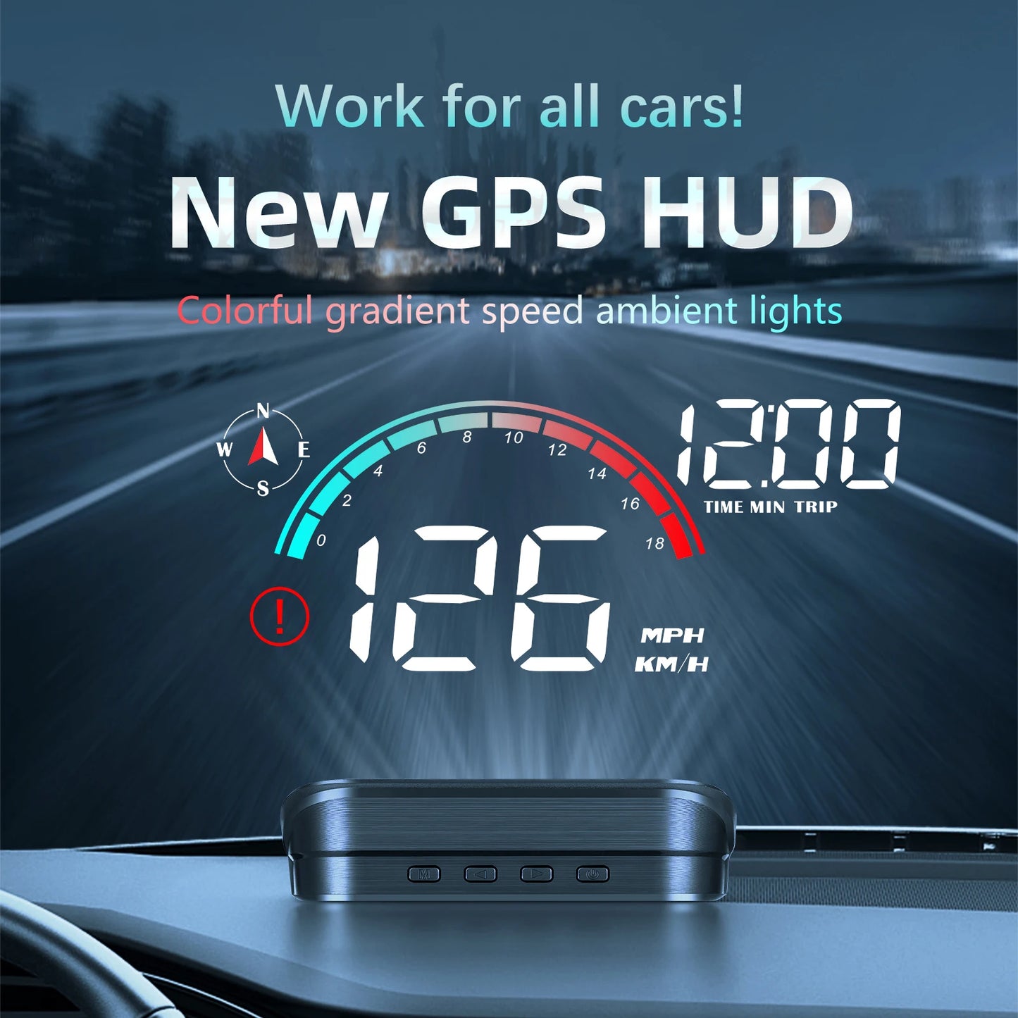 GPS HUD Digital Speed Display