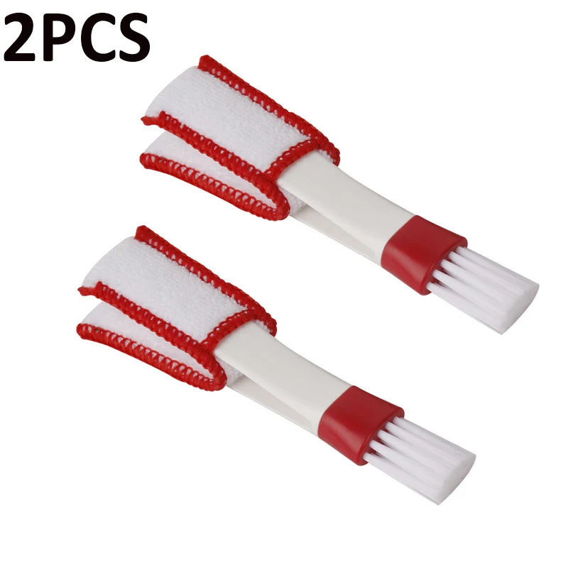 2PCS Car Air Vent Brush Double Head