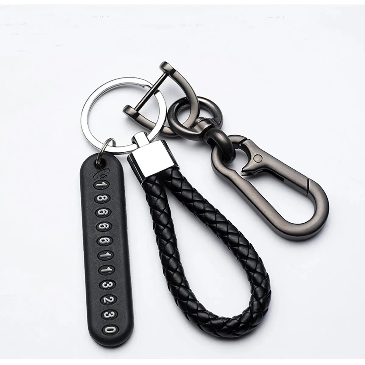 Porte-curse tressée en cuir