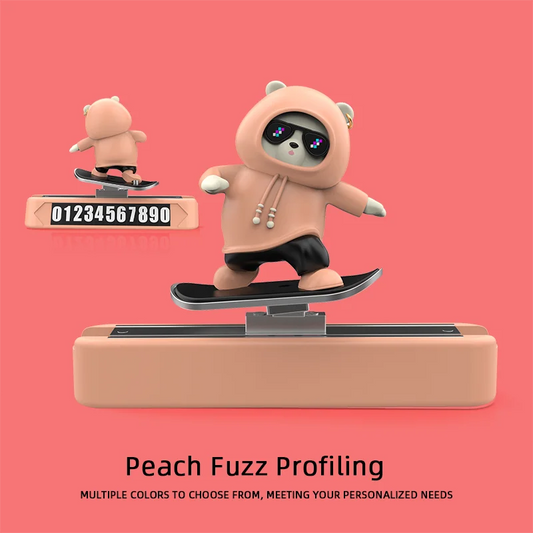 Sliding Bear Parking Number Plate