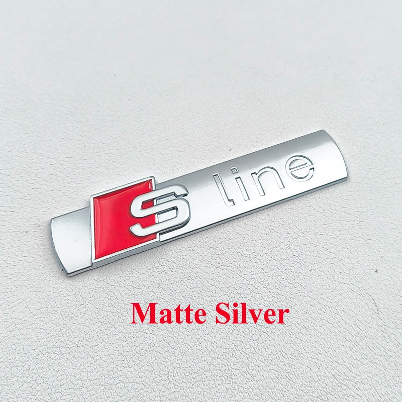 Emblema do logotipo do metal 3D "Linha S" AI