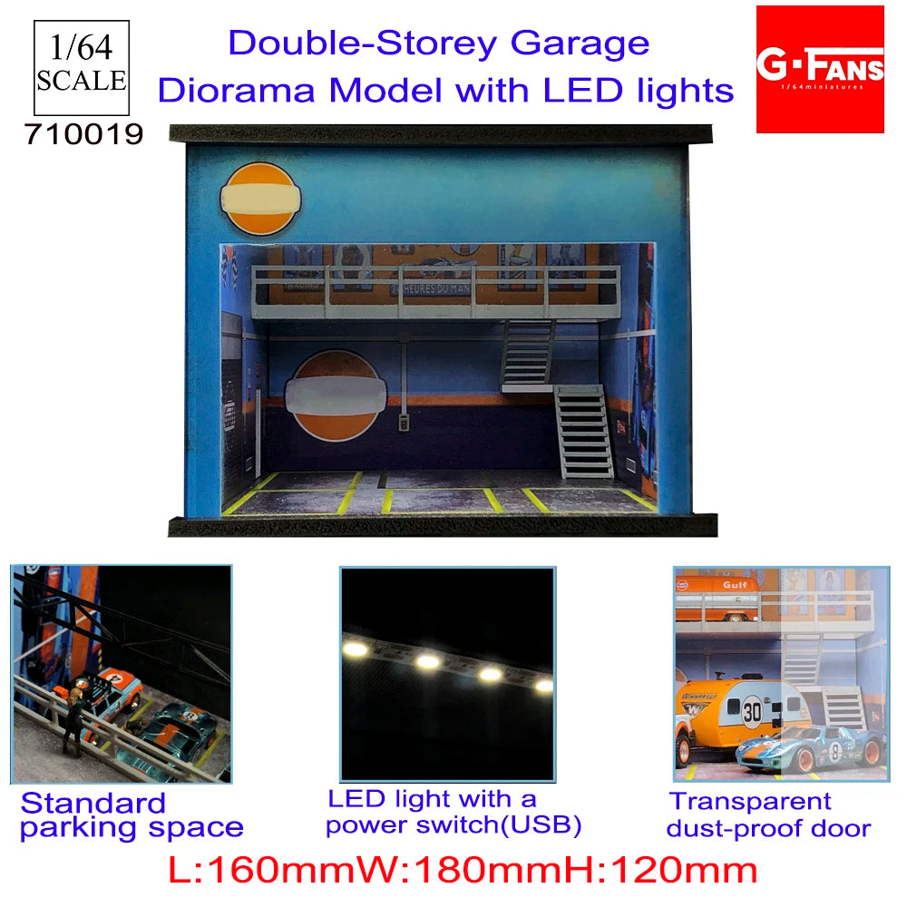 1:64 Scale Garage Diorama with LED