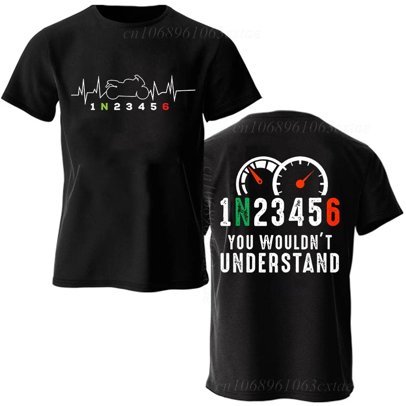 Motorcycle Gear Shift Graphic T-Shirt