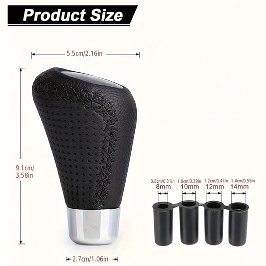 Universal 5-Speed Leather Gear Shift Knob
