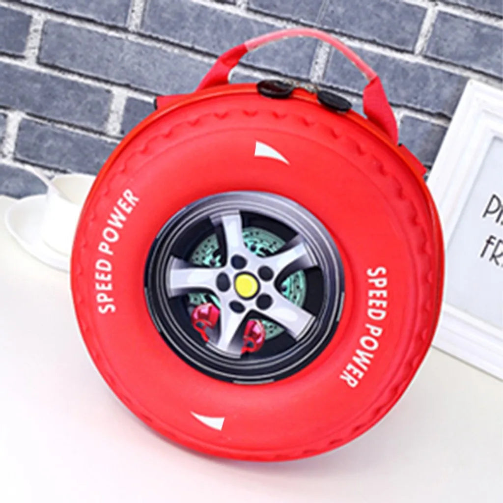 Tire-Shaped Shoulder Bag
