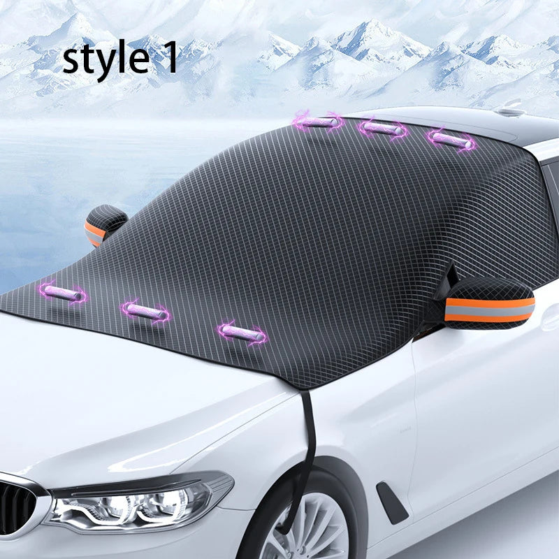 Capa magnética para neve frontal do carro
