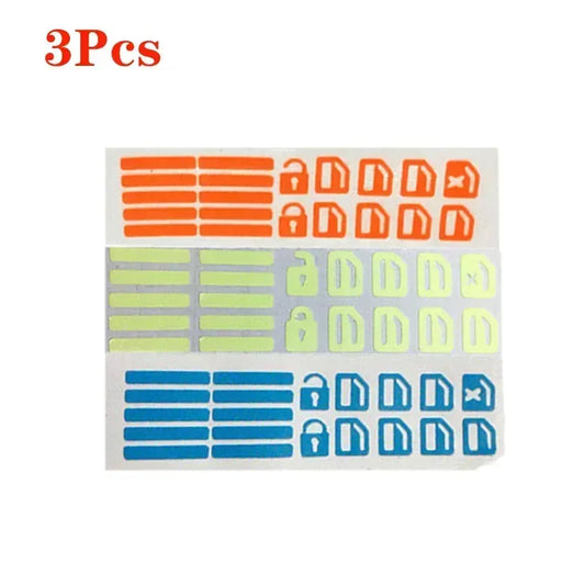 3 Colors Car Window Fluorescent Button Sticker