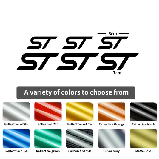 6Pcs Vinyl Decal Car Brake