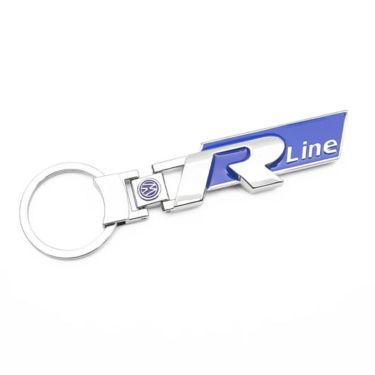 R Line Metal Keychain