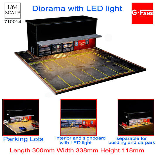 1:64 Scale Garage Diorama with LED