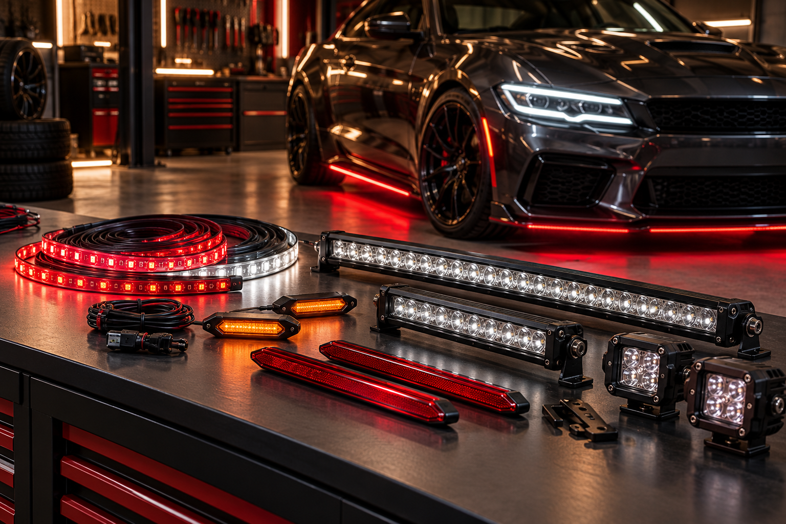 נורות LED חיצוניות ורצועות — Cars Fanatics automotive collection