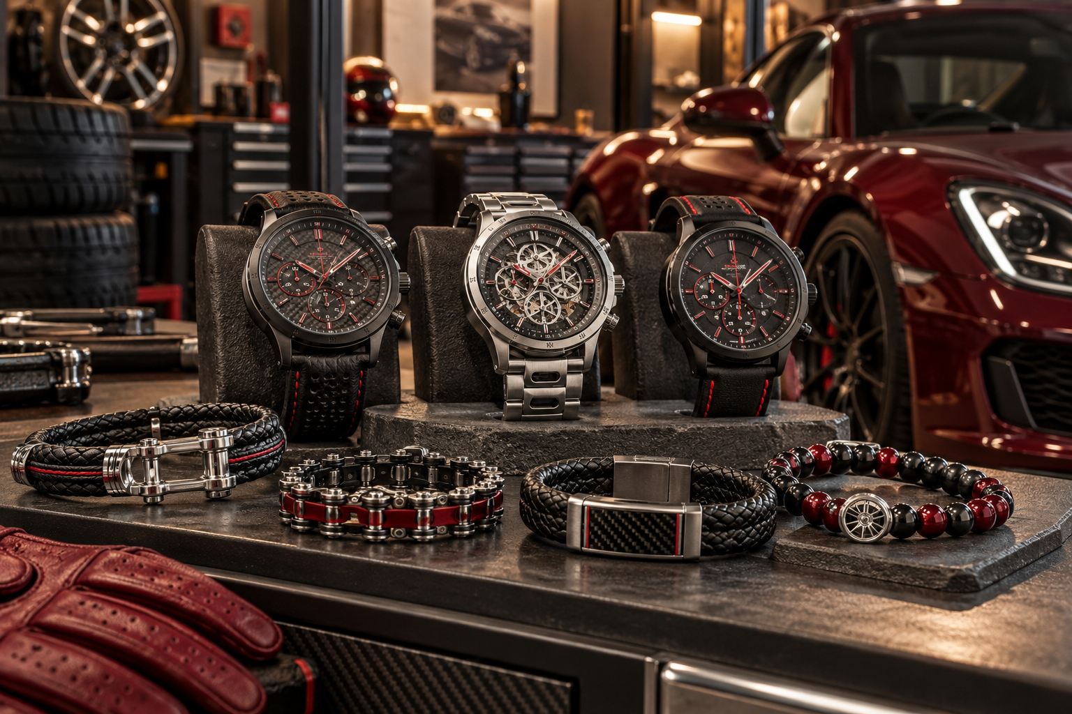 ساعات وأساور السيارات — Cars Fanatics automotive collection