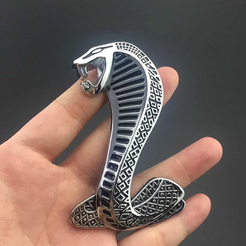 3D-Metall-Kobra-Schlangen-Emblem
