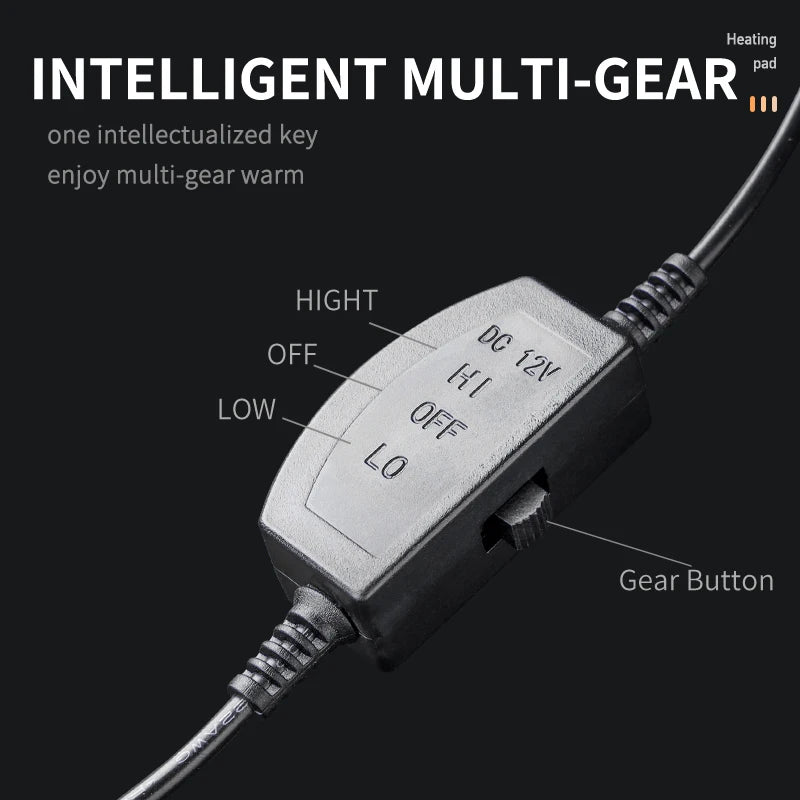 1/2PCS Winter Heated Car Seat Cover 12V 