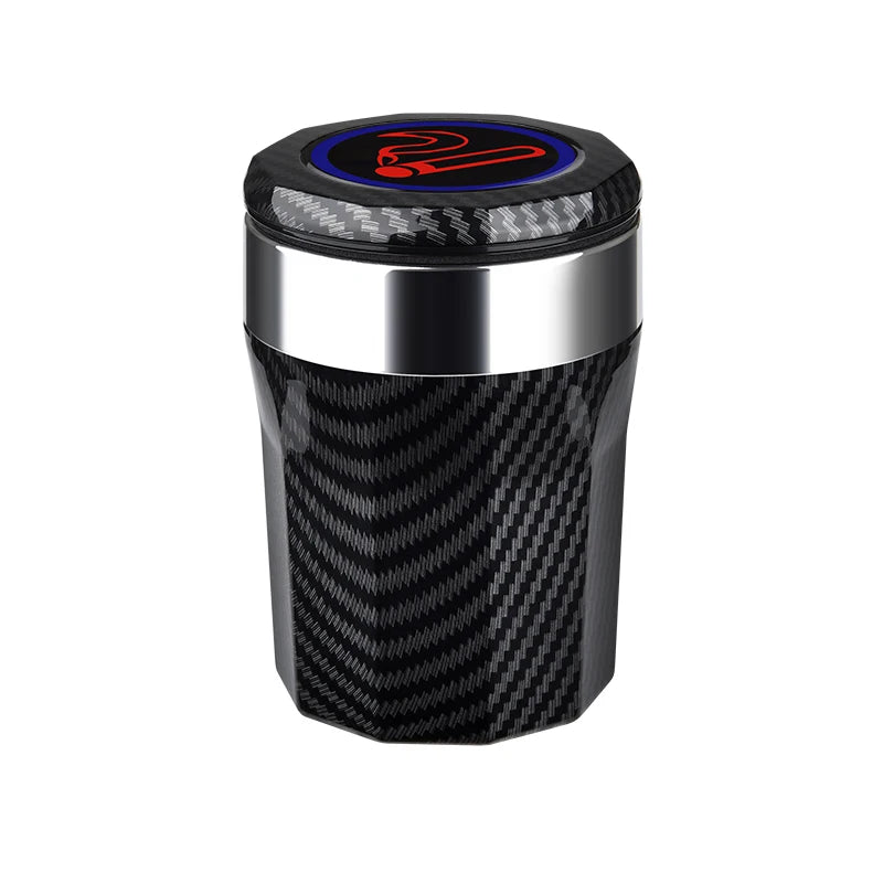 Cinzeiro de carro com luzes LED e tampa 