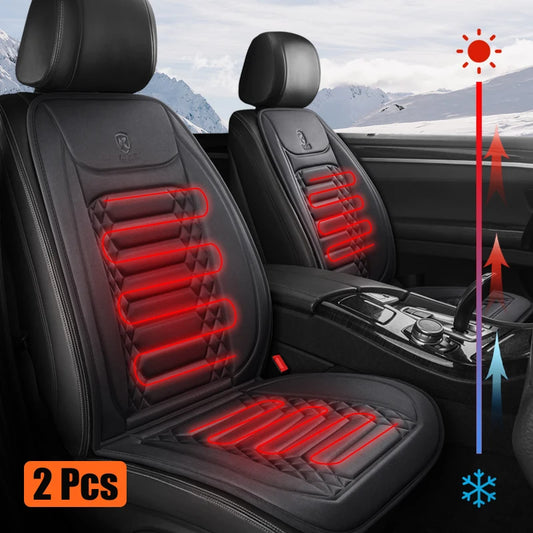 1/2PCS Winter Heated Car Seat Cover 12V 
