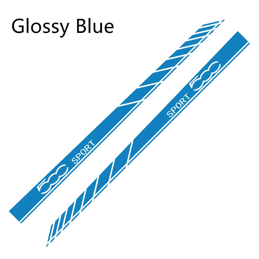2Pcs Car Side Stripes Decal for 500 