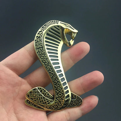 3D-Metall-Kobra-Schlangen-Emblem