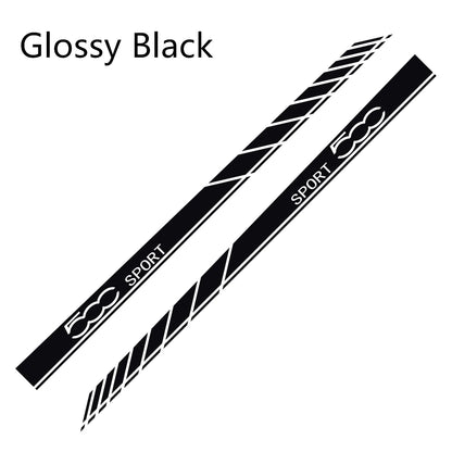2Pcs Car Side Stripes Decal for 500 