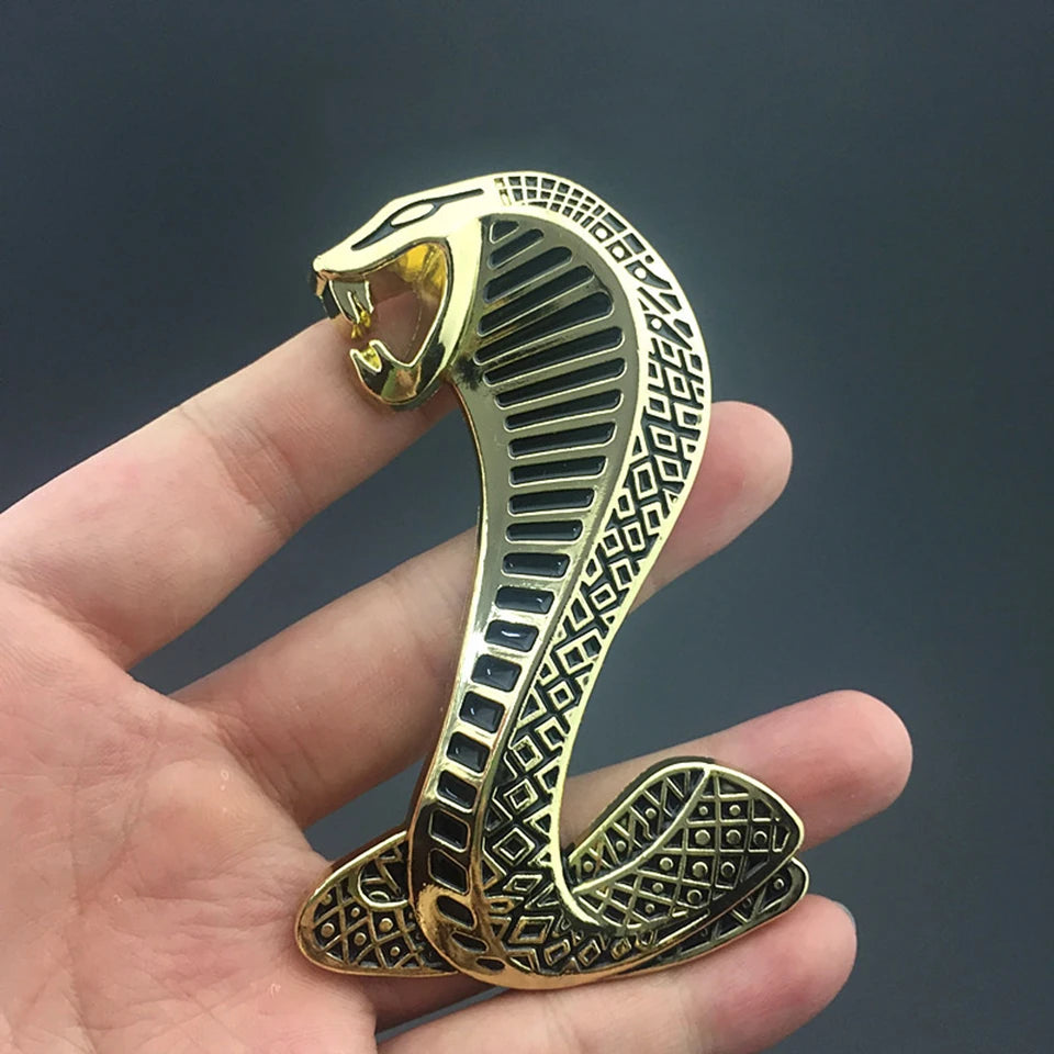 3D-Metall-Kobra-Schlangen-Emblem