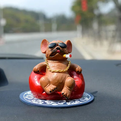 Car Bulldog Dashboard Decor