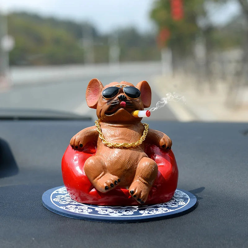 Car Bulldog Dashboard Decor