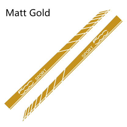 2Pcs Car Side Stripes Decal for 500 