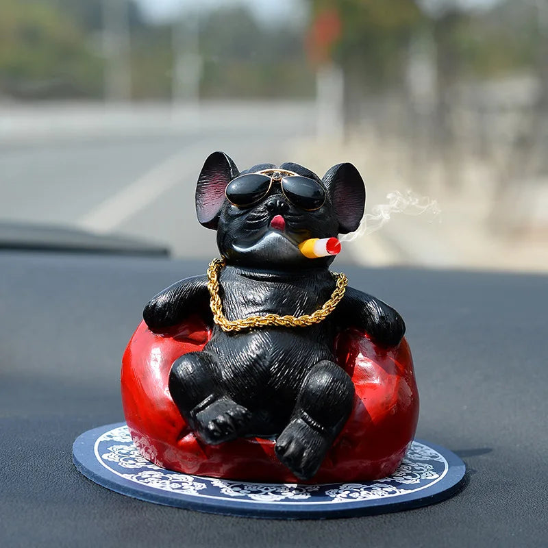 Car Bulldog Dashboard Decor
