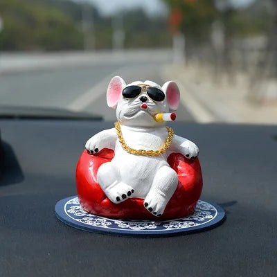 Car Bulldog Dashboard Decor