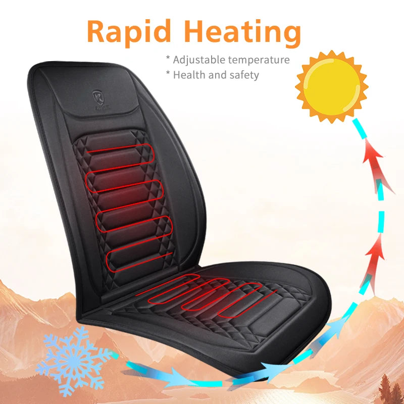 1/2PCS Winter Heated Car Seat Cover 12V 
