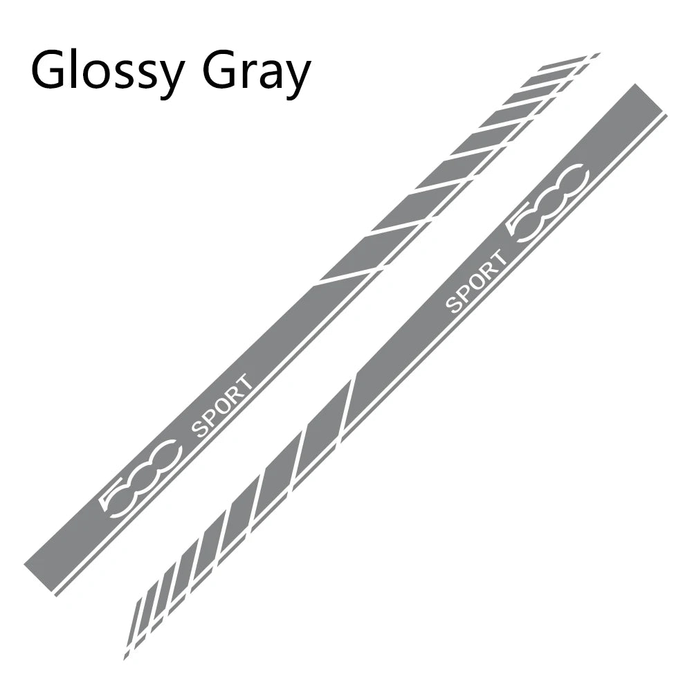 2Pcs Car Side Stripes Decal for 500 