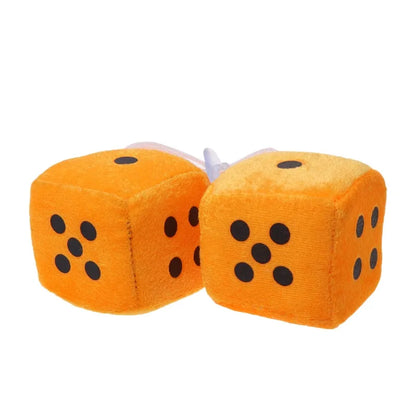 1 Pair Fuzzy Dice Dots Car Decor 