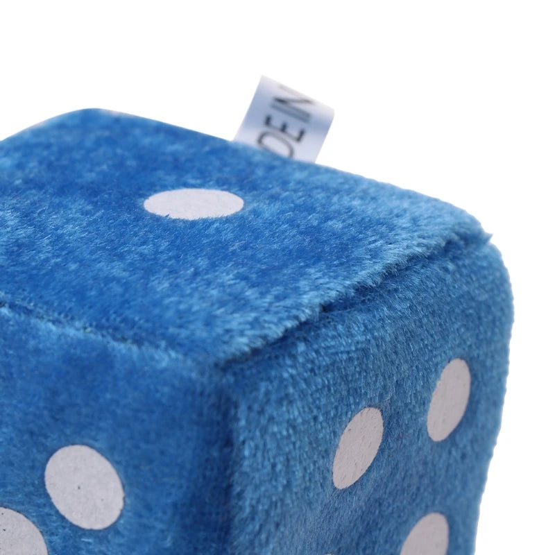 1 Pair Fuzzy Dice Dots Car Decor 